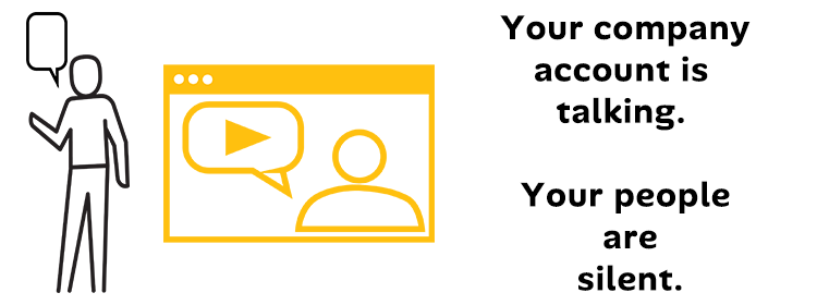 Image Alt: Your company account is talking. Your people are silent.